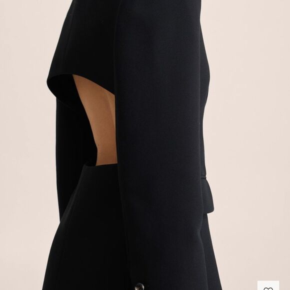 Mango Black Blazer w/ Open Back NWT Size M - Picture 7 of 14